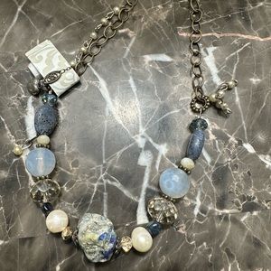Rock & Stone blue silver necklace